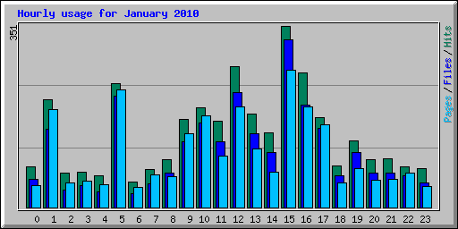 Hourly usage for January 2010