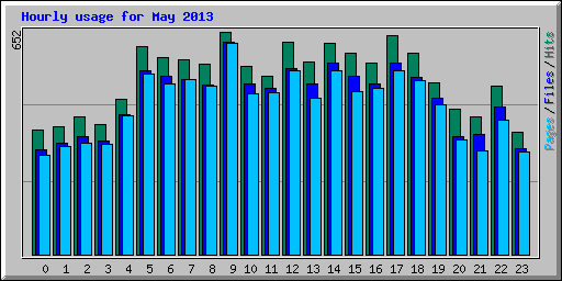 Hourly usage for May 2013