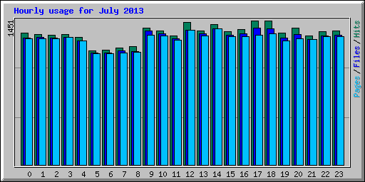 Hourly usage for July 2013