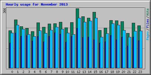 Hourly usage for November 2013