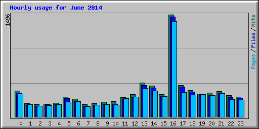 Hourly usage for June 2014