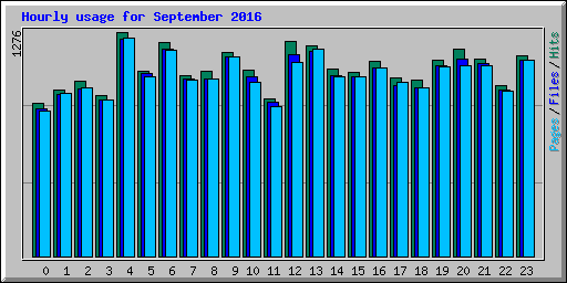 Hourly usage for September 2016