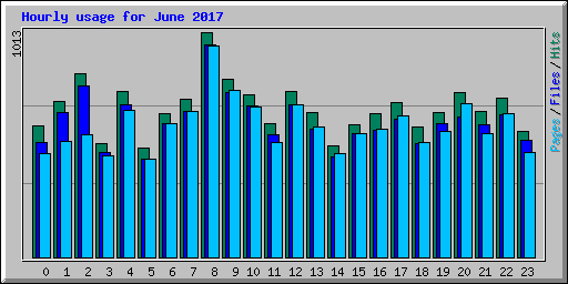 Hourly usage for June 2017