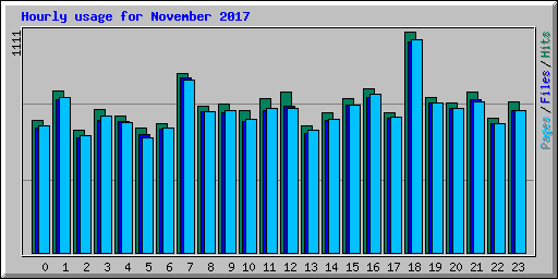 Hourly usage for November 2017