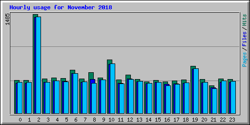 Hourly usage for November 2018